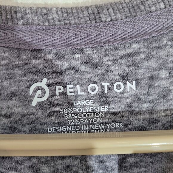 Peloton Raglan Pullover Adult Large‎ Gray Long Sleeve Workout Athletic Gym NWT - Picture 6 of 8